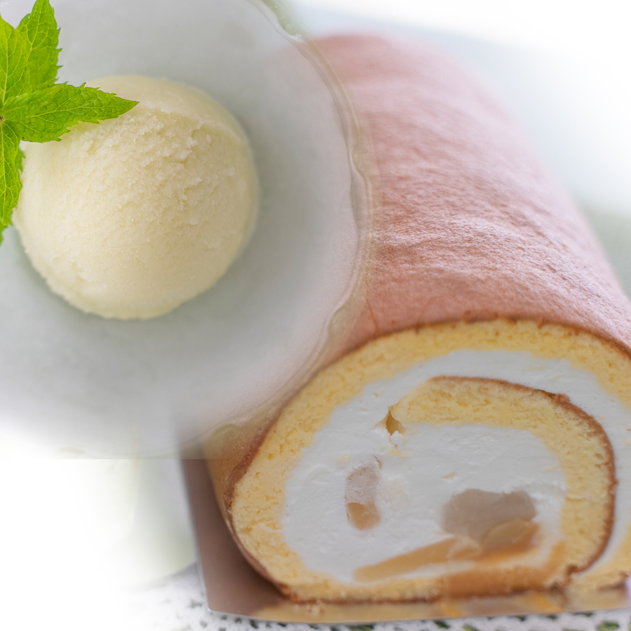 りんごロールケーキ＆メロンジェラートのセット【送料無料】